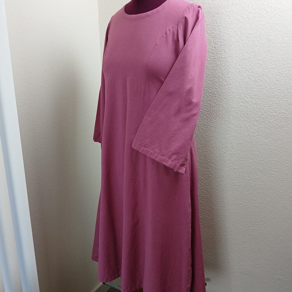 Pink Maxi Sheath Dress L cottagecore boho princess seams conservative medieval